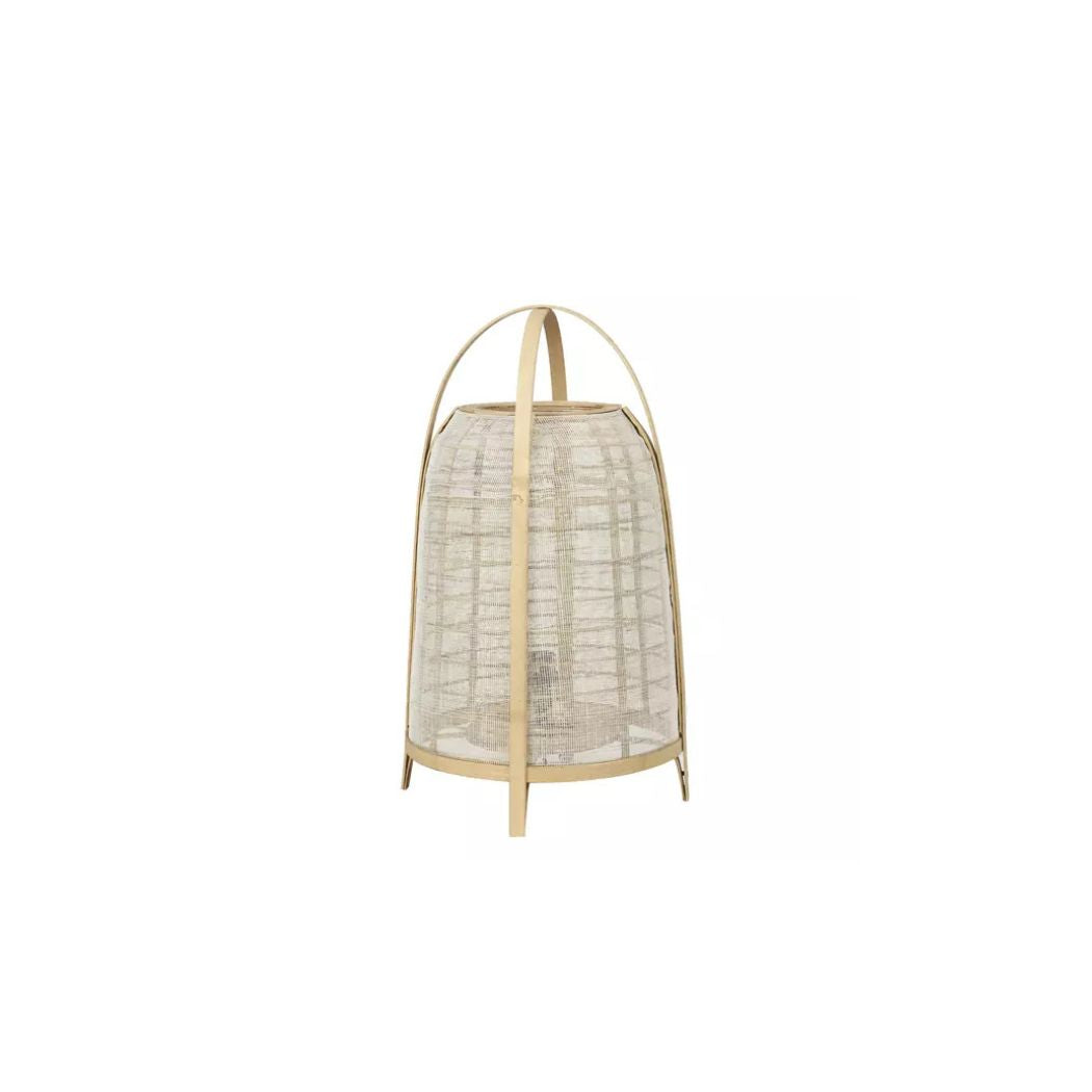 Houten tafellamp met opengewerkt design - Deuxamis