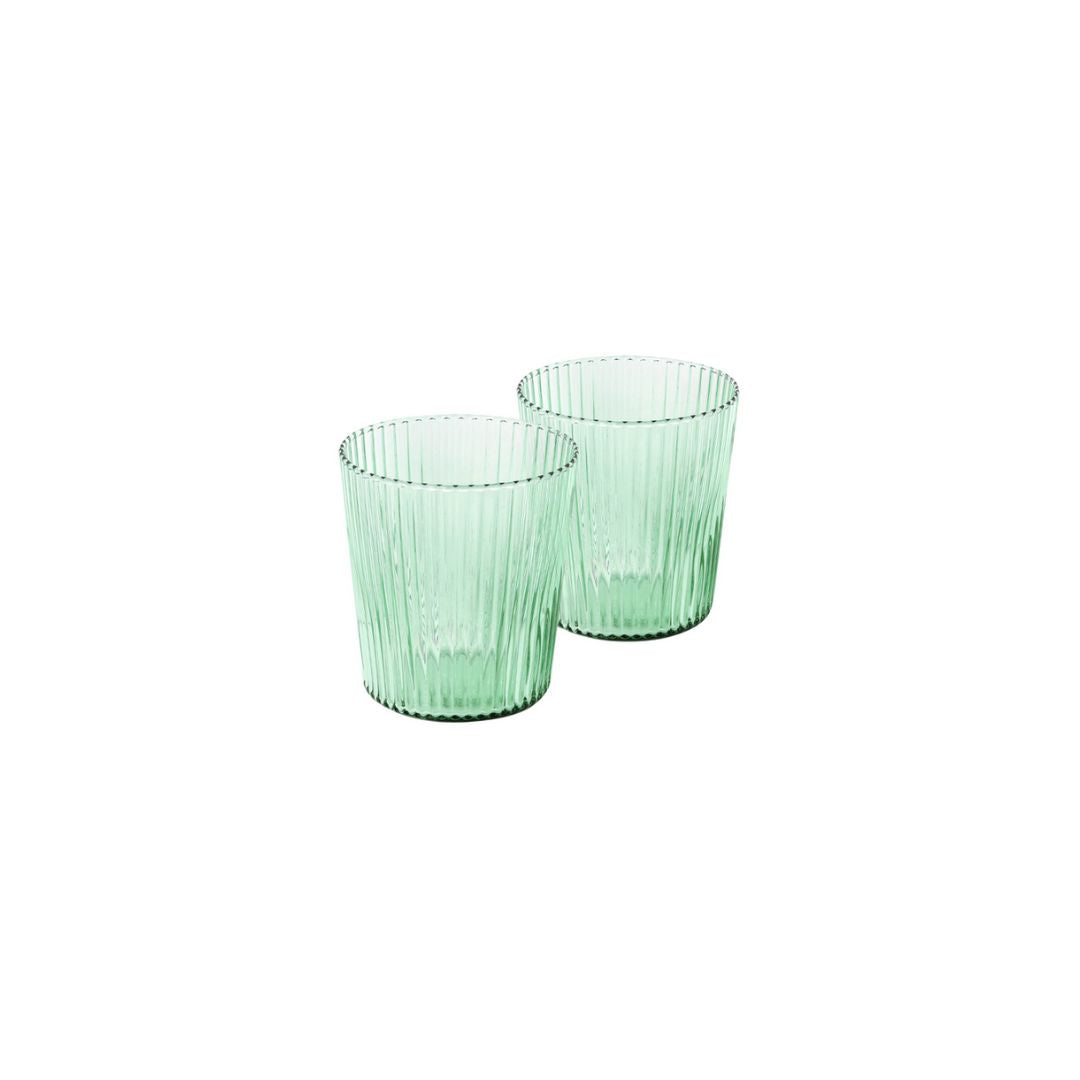 Ribbelstructuur glazen in set van 2 - Deuxamis