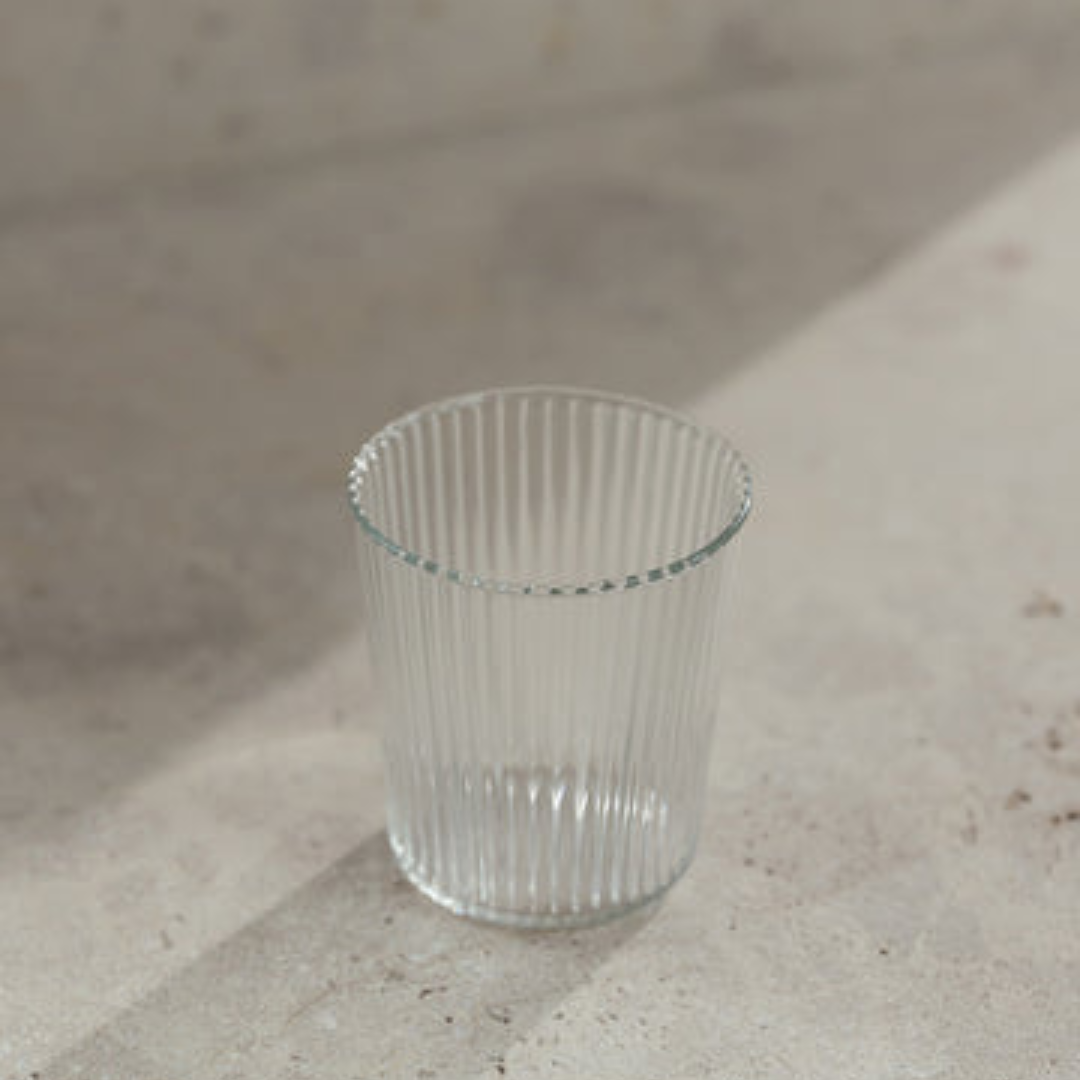Ribbelglas voor Paveau White Haven Ribbelglazen – Set van 2 - Deuxamis