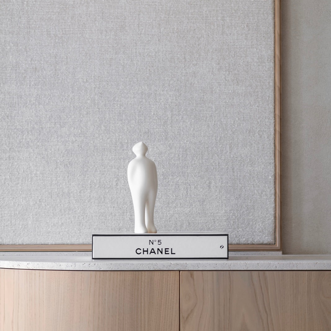 Keramische sculptuur met witte afwerking - Deuxamis