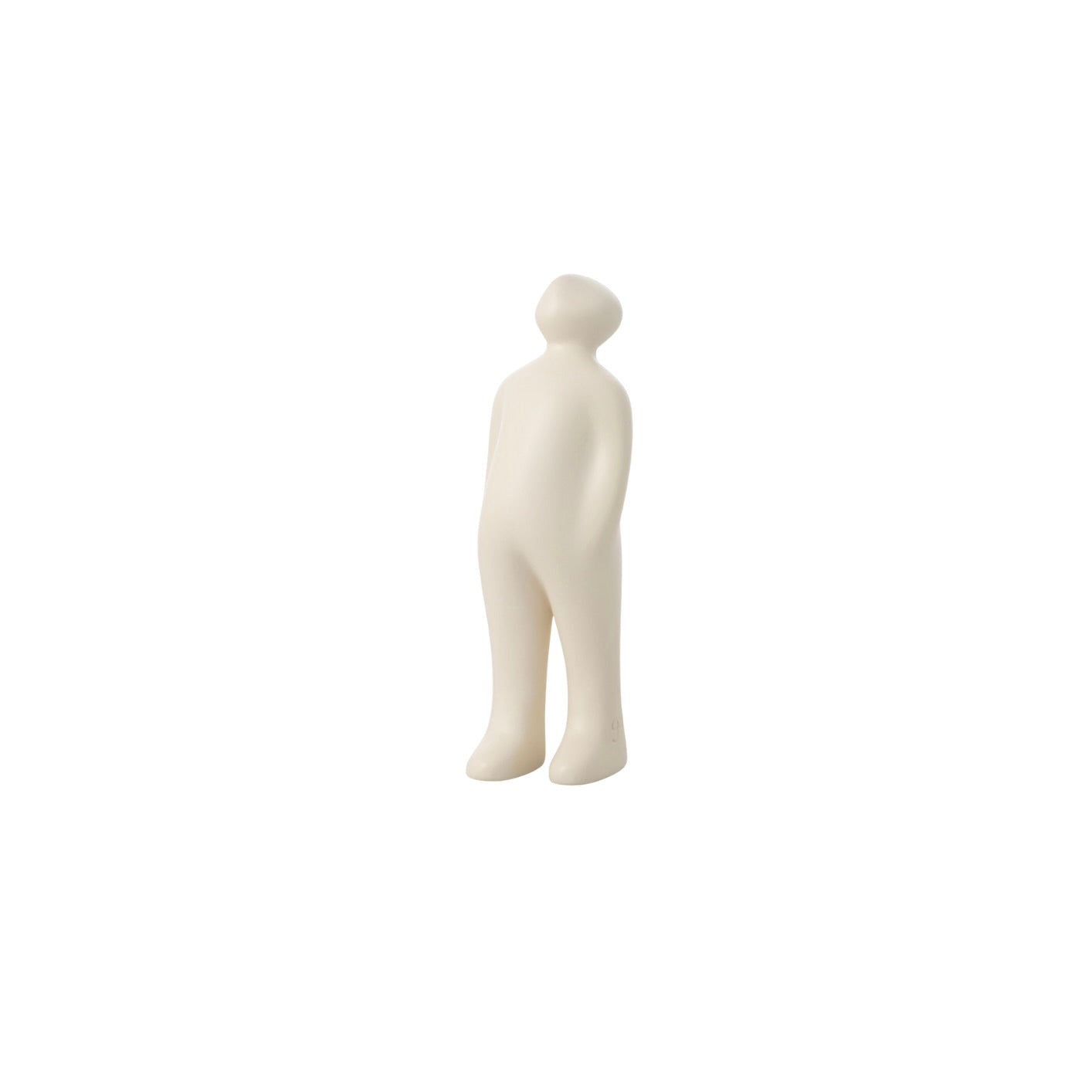 Handgemaakte keramieken figuur in wit - Deuxamis