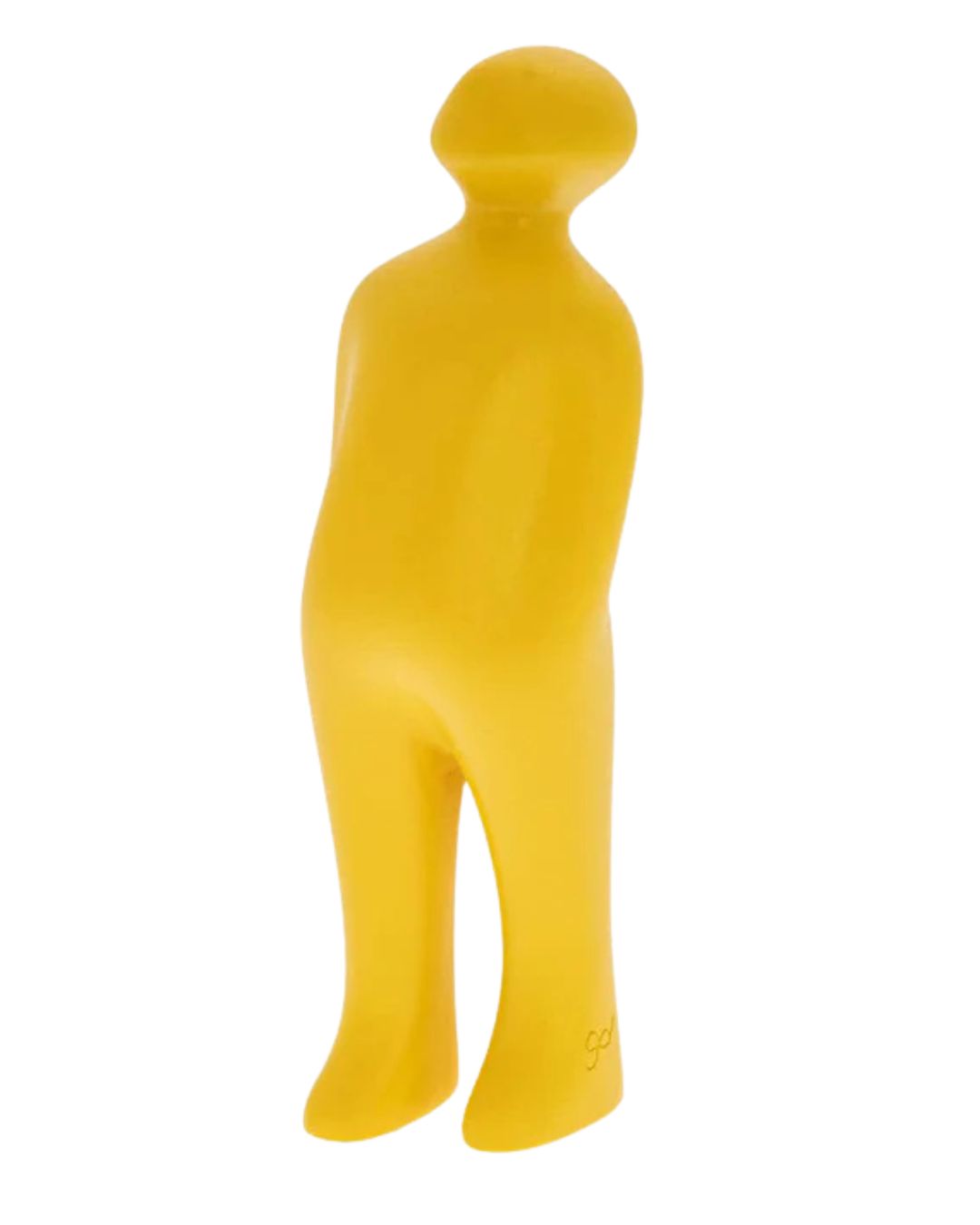 Ceramisch beeld in currygele kleur - Deuxamis