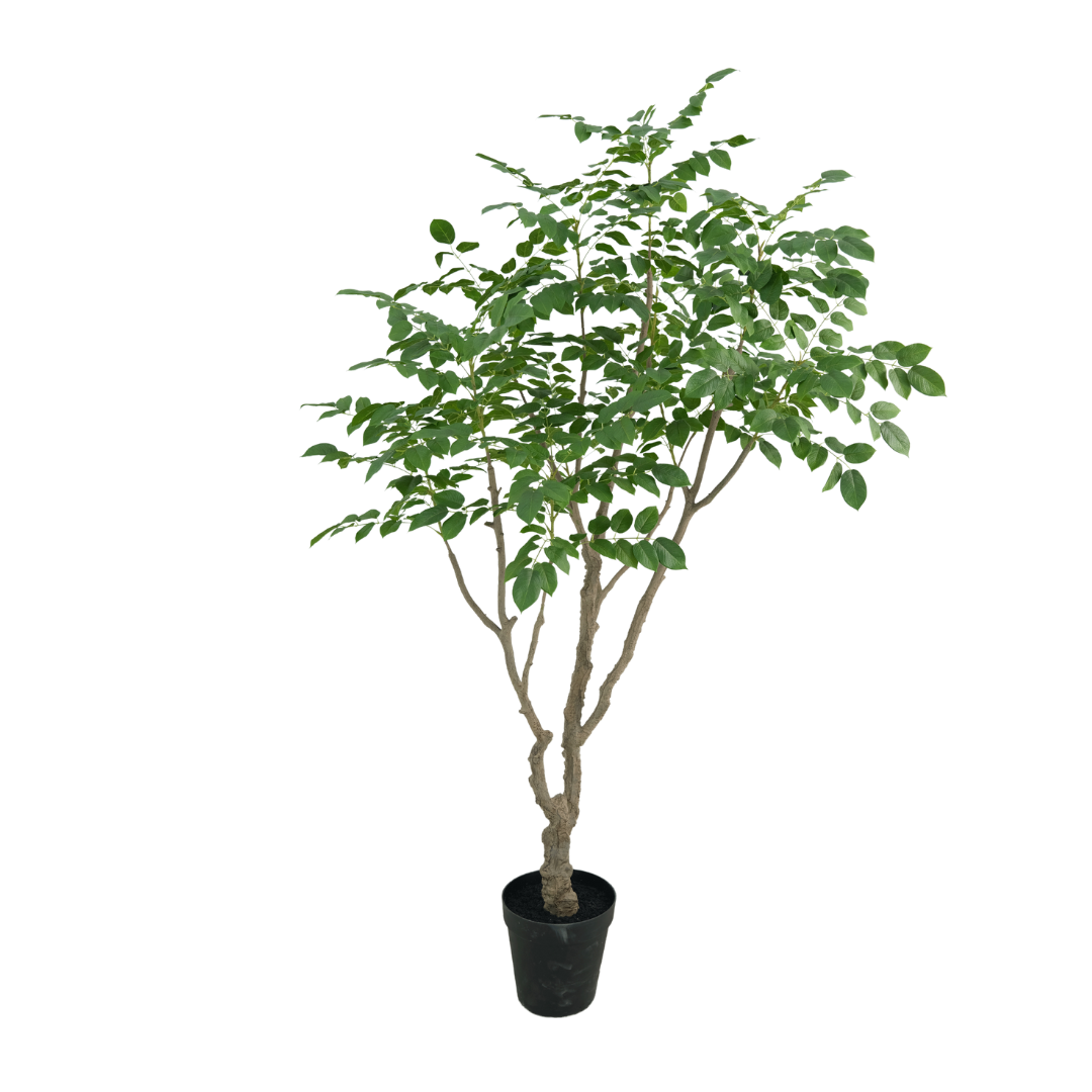 Groene kunstboom in pot voor binnen - Deuxamis